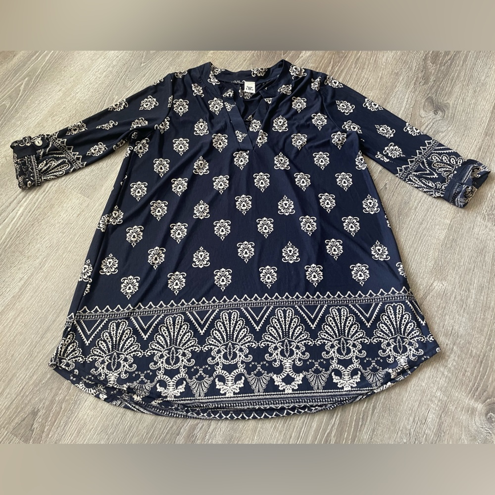 Sew In Love Floral Navy Long Sleeve Dress